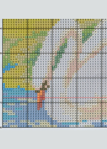 Набор для вышивания по нанесённой на канву схеме "Lotus pond & swan (1)". AIDA 14CT printed 38*32 см Joy Sunday (313613016)