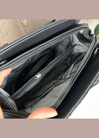 Жіноча сумка каркасна рептилія сумочка лакова крокодил чорна No Brand (315035961)