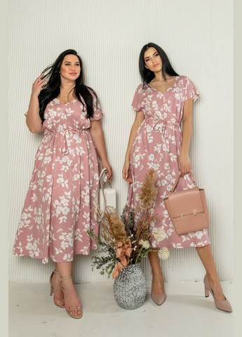 Пудровое кэжуал, праздничный, деловое платье ри мари джослин пл 1521 силуэтная, с пышной юбкой, а-силуэт RiMari