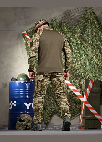 Літній тактичний костюм Kamatoz 3в1 Піксель ріп-стоп бавовна нейлон наколінники стяжки No Brand (337465059)