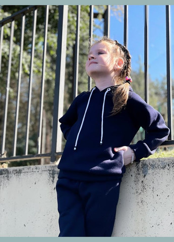 Синій зимній теплий спортивний костюм для дівчинки: худі та штани hc (h001-6314-025-5) No Brand