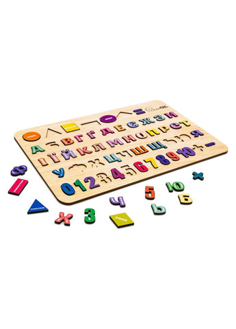 Детская развивающая доскасортер "Азбука, Цифры, Фигуры" Арт-15471 А3 PuzzleOK (315352109)