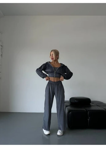 Женский спортивный костюм велюр-плюш No Brand Р4939-691/1 (376329052)