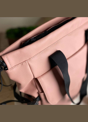 Рожева жіноча сумка шопер рюкзак містка No Brand (294057618)