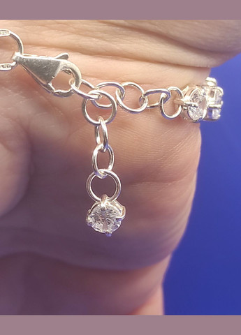 Срібний жіночий браслет 925 проби Довжина 16,5–19,5 см Shiny 1005 No Brand (332806814)