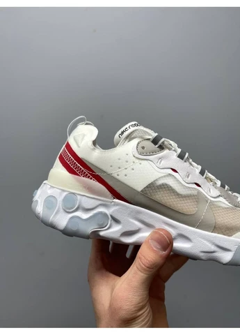 Белые летние кроссовки nike react element 87 white найк реакт No Brand