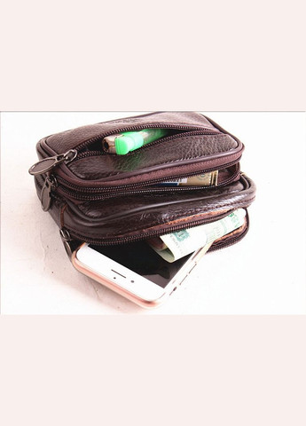 Чоловіча шкіряна сумка на пояс 3 відділення Huang XJXN (330642209)