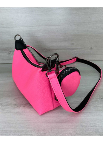 Женская сумка Лойс малиновая экокожа молодежная сумка на молнии с плечевым ремнем ProDobro (367267194)