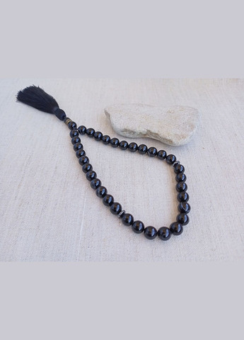 Четки из черного агата 33 бусины d 10мм No Brand (331293579)