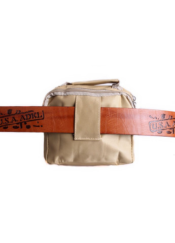 Мужская текстильная сумка 302779 бежевая No Brand (370848390)