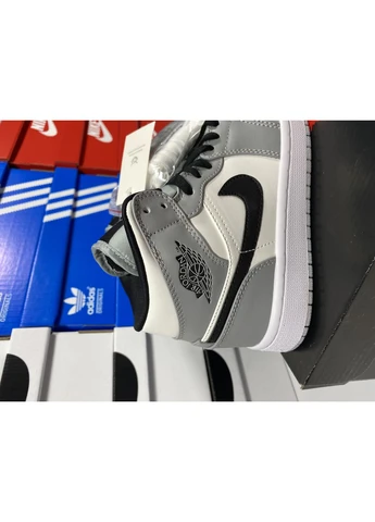 Сірі кросівки чоловічі nike air jordan 1 mid grey найк аір джордан сірі демісезон No Brand