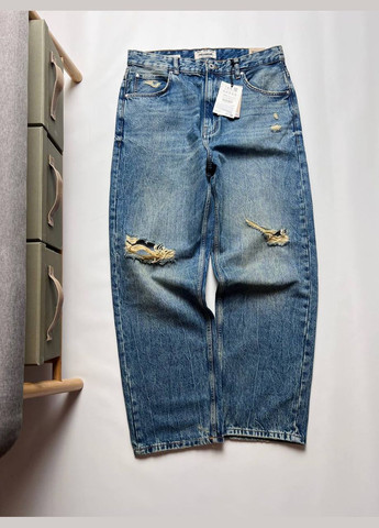 Синие повседневный, джинсовые, кэжуал брюки Pull&Bear