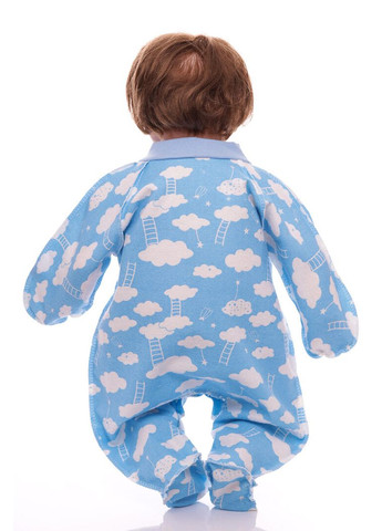 Человечек с царапинами для мальчика байка с облаками голубой 56 см (51641) BABYKROHA (315423774)