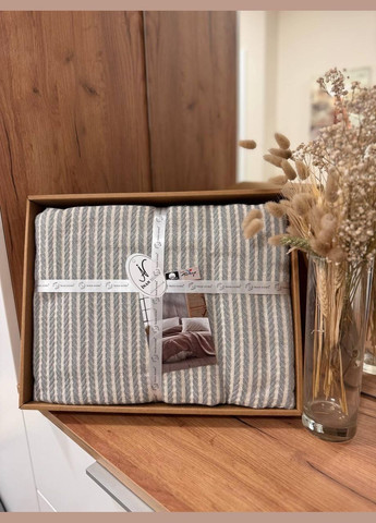 Турецьке покривало з бавовни Світло-сірий 220х240 (П4К-A-turkish-002-03) No Brand (306633816)