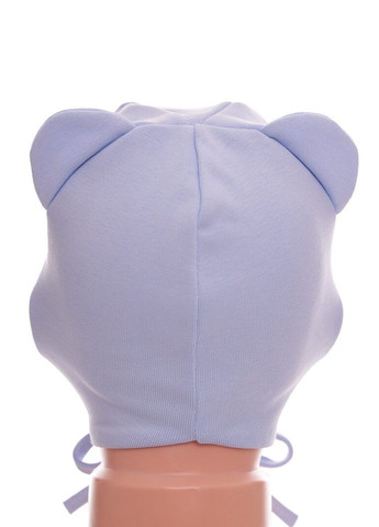 Шапка на зав'язках для хлопчика подвійний трикотаж Nice блакитна 3м+ (50993) BABYKROHA (323469827)