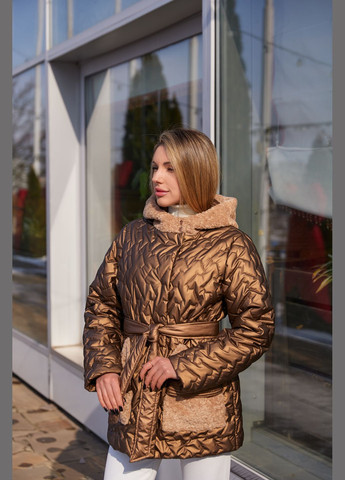 Темно-золотистая демисезонная куртка MN