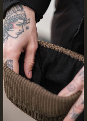 Утеплена Трикотажна Шапка Біні Докер На Флісі Gvido Without (304611745)