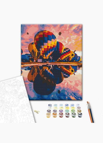 Картина за номерами Запуск куль Картини в цифрах Набір для розпису природа Повітряна куля 40х50 см BS29713 Brushme (308988634)