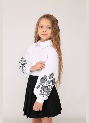 Сорочка з довгим рукавом для дівчинки колір білий CB-00278741 Yuki (338375887)
