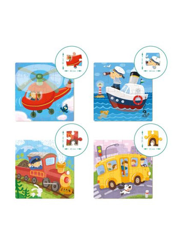 Пазл (300132) Dodo 4 в 1 Транспорт (366157432)