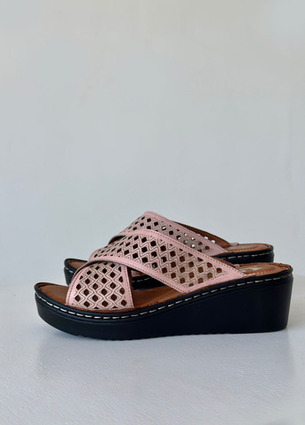 Пудровые босоножки женские с натуральной кожи Sherlock Soon