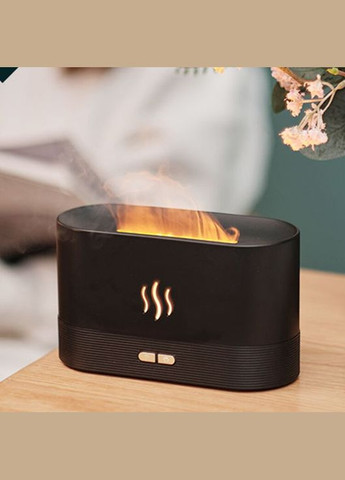 Увлажнитель воздуха, портативный аромадифузор с имитацией огня DQ-701 180 мл, Black Kinscoter (322415363)