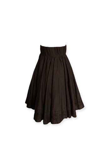 Темно-коричнева повсякденний сукня коричневий бандо Twenty & Twelve однотонна