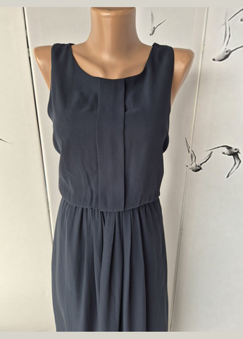 Темно-синее вечернее платье женское однотонное длинное Only