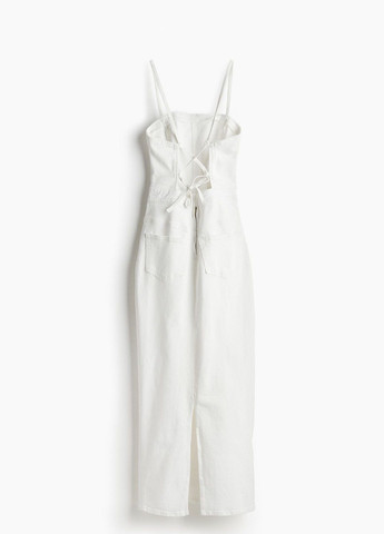 Білий джинсова сукня H&M однотонна