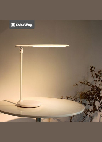 Настільна LED лампа із вбудованим акумулятором white (CWDL02B-W) Colorway (294978793)