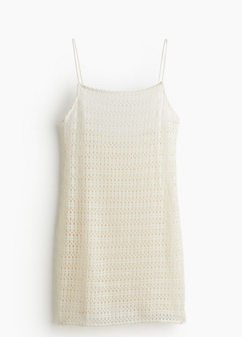 Белое пляжное платье H&M однотонное