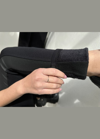 Черные демисезонные леггинсы женские теплые Soda