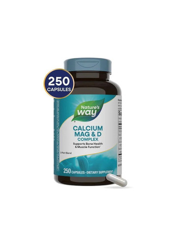 Кальций магний и витамин Д Calcium Mag&D 250 капсул Nature's Way (361117923)