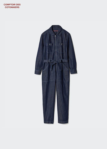 Комбинезон Uniqlo однотонный тёмно-синий