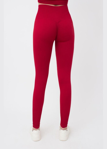 Бордовые демисезонные леггинсы с моделирующим швом Giulia