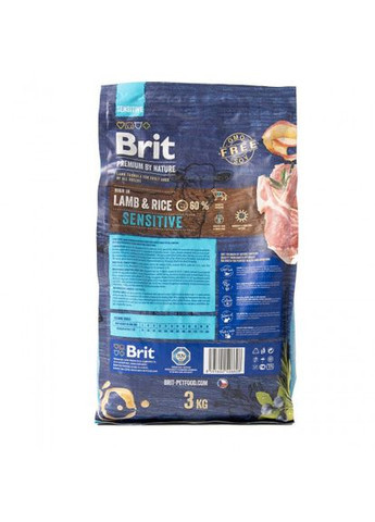 Сухой корм Dog Sensitive Lamb для собак с чувствительным пищеварением, с ягненком, 3 кг Brit Premium (322874974)