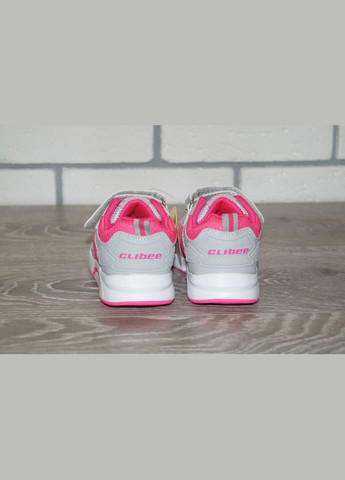 Розовые демисезонные кроссовки для девочки розовые с серым Clibee