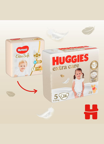 Підгузки на липучках Extra Care 5 (11-25 кг), 66 шт. Huggies (332943882)