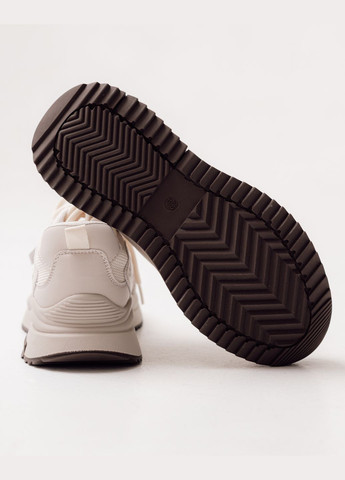 Кросівки жіночі бежеві шкіра текстиль ALLSY бежеві літо (324019702)