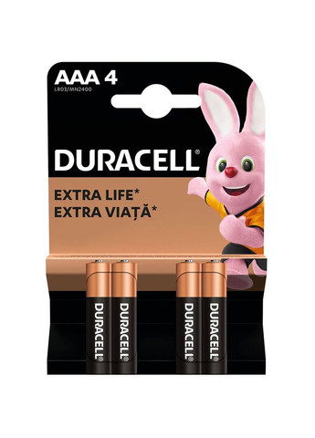 Лужні батарейки AAA 4 шт (81545421) Duracell (307436946)