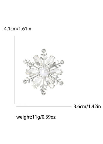 Брошь Снежинка новогодняя #14 Dobroznak (366668088)