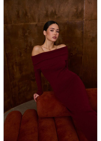 Темно-червона сукня 2824 чорний Triko Bakh