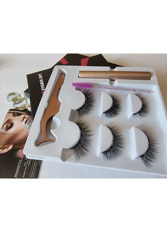 Наращивание многоразовые ресницы микс моделей + магнитная подводка Универсальный набор Magnetic Lashes (366668506)