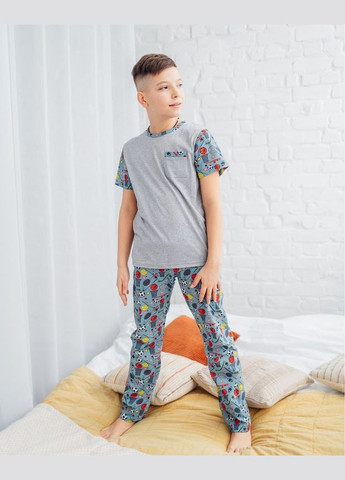 Синя всесезон піжама для хлопчика (підліткова) hc (h001-6076-002-1) No Brand