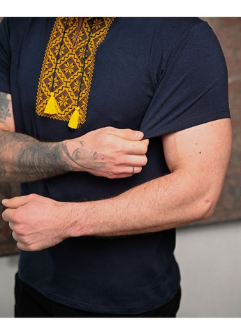 Синяя вышиванка sea and yellow No Brand