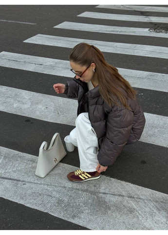 Коричневая демисезонная куртка женская No Brand