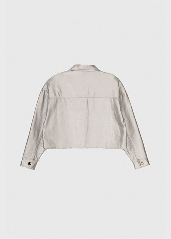 Серебряная демисезонная куртка джинсовая LocoLoco