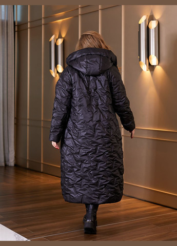 Чорна зимня зимова куртка-пальто куртка-пальто No Brand