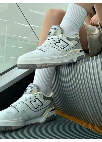 Білі Осінні кросівки чоловічі new balance 550 salt and pepper нью беланс 550 No Brand