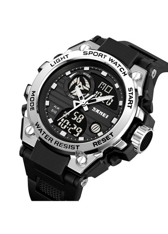 Годинник 2360BKSI Black-Silver спортивний чоловічий кварцовий з водонепроникністю 50м для активного відпочинку ProDobro (367267374)